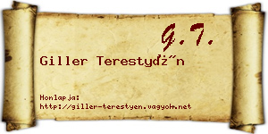 Giller Terestyén névjegykártya